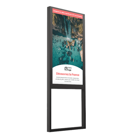 totem vitrine double face
